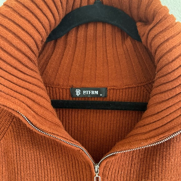 BTFBM Amazon Orange collared chunky sweater - Picture 3 of 8